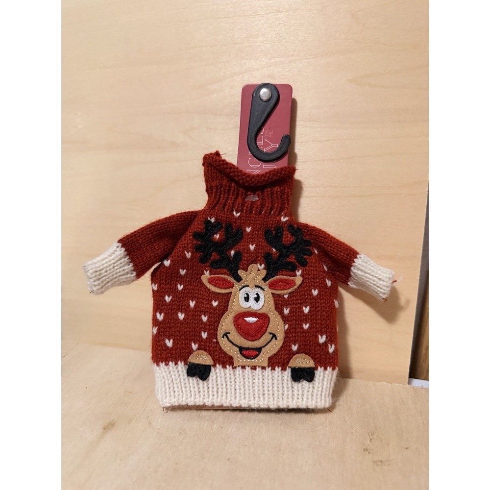 Reindeer Wine Bottle Sweater